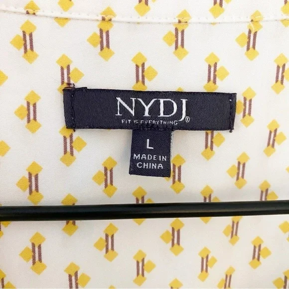 NYDJ Pleated Tunic Top Maison Geo Size Large - Picture 10 of 12